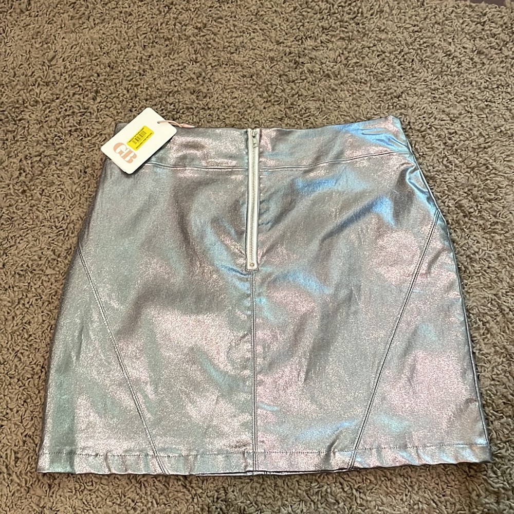 Metallic is in! Get this skirt for the holidays!